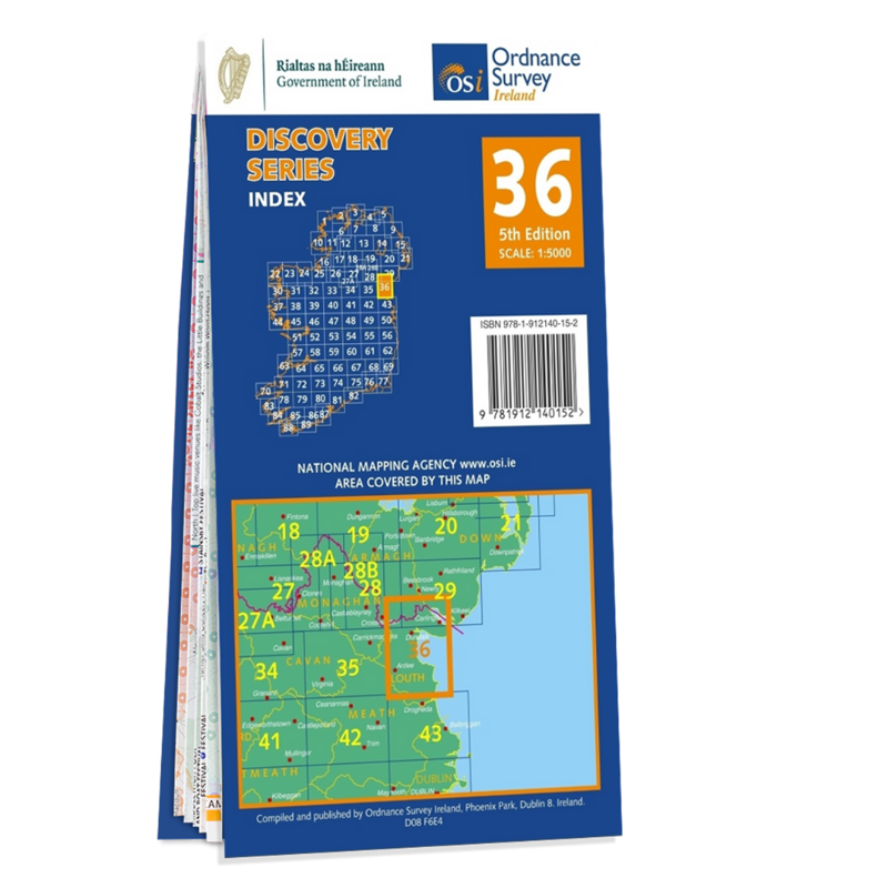 OSI Discovery Series Sheet 36 Armagh Down Louth Meath Monaghan. 5th. Edition 2020-1